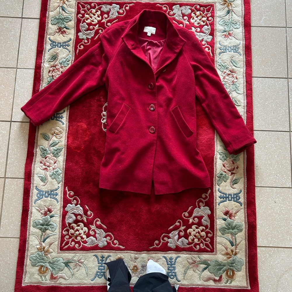 Appleseed's Rich Red Pea Coat